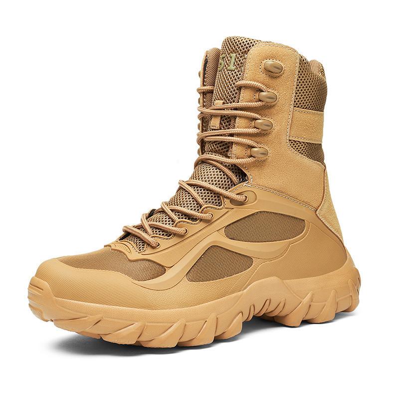 Men Military Boots Desert Combat Boots Outdoor Man Non-slip Male Waterproof Tactical Boots Platform Ankle Boots H16
