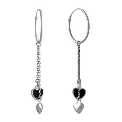 Silver Earrings with Enamel (2134701)