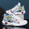 Men's shoes summer new breathable mesh basketball shoes trendy versatile platform help students running sports shoes