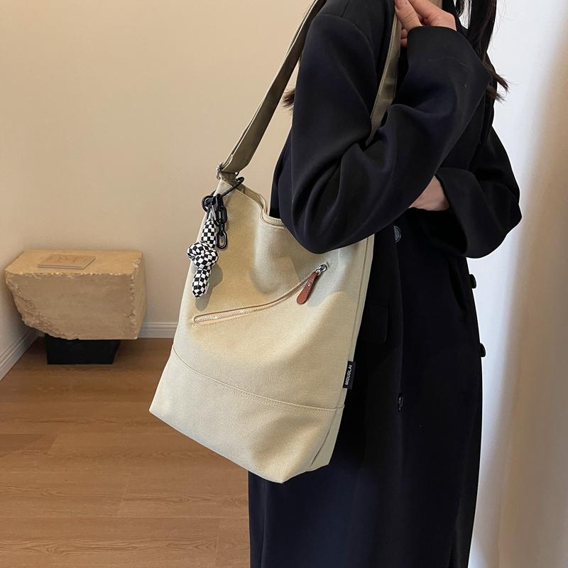 Bolso Bandolera De Lona Para Mujer | Gran Capacidad | Color Verde | Tamaño 34x40x15 Cm | Práctico Para El Día A Día