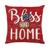 Home Decoration Sofa Pillow Cover Independence Day Holiday Atmosphere Stars Car Letter Elements