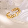 Geometric Simple Circle Cold Wind Bracelet Stainless Steel K Gold Plated Stainless Steel Bracelet Does Not Fade
