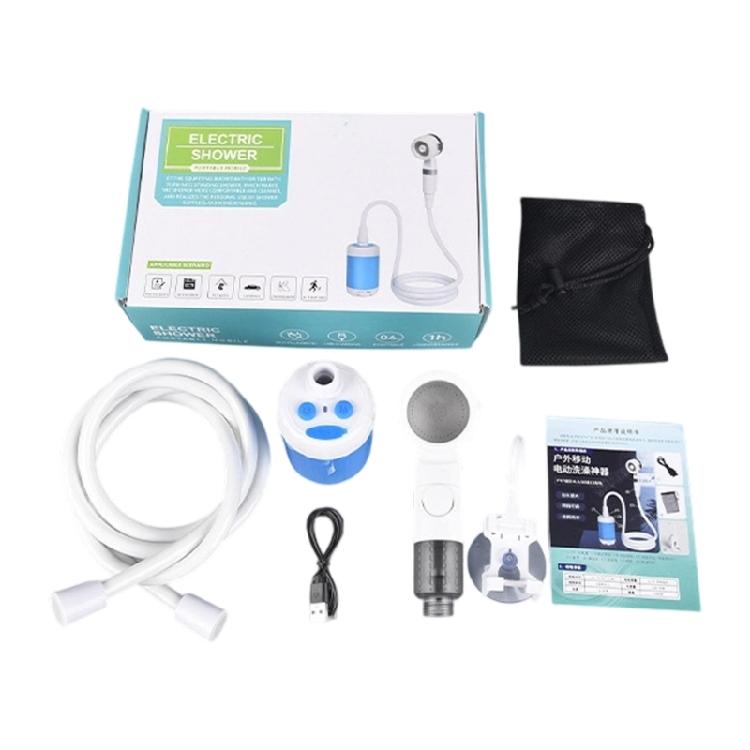 Rechargeable Electric Shower Pump Handheld Shower Head Portable Camping Shower Pump for Camping, Beach Washing