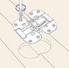 DIY Partner Murakoshi Center Hinge for Folding Hinge Replacement KRG00038 Type (3-Piece Set) Doors, Repair, Spring,