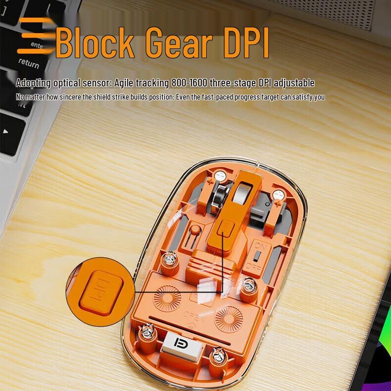 

Fude E618D Wireless Dual-Mode Transparent Bluetooth & 2.4G Mouse