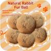 Rabbit Fur Ball Cat Toy, Soft Fluffy Cat Toy Ball, Natural Rabbit Fur Ball Cat Toy with Catnip & Silvervine, Soft Durable Interactive Kitten Toys for 