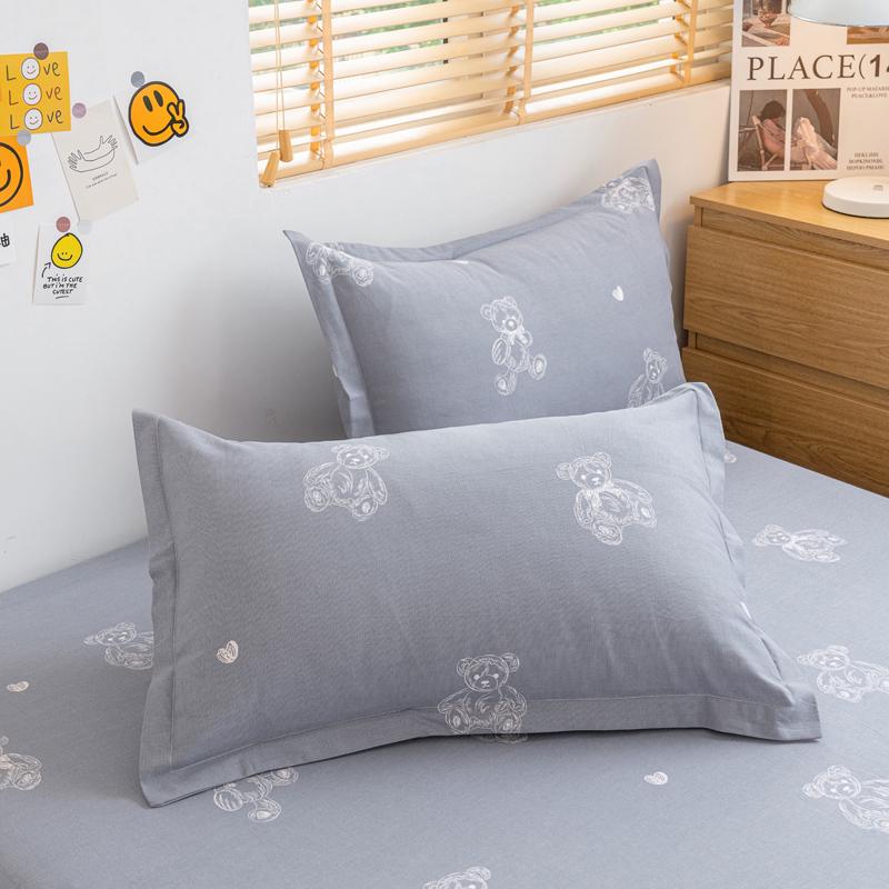 Class A 100% Pure Cotton Thickened Pillowcase Set - 48cm x 74cm, Latex Compatible, Set of 2 48cmX74cm