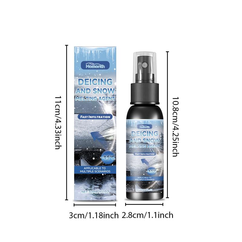 New Car Windshield Ice Remover - Efficient Defrosting, Glass Safe, Quick Snow & Ice Melting Spray, Winter Driving Essential
