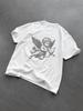 Retro Monochrome Cherub Print Tee Made of 100 Cotton A Timeless Pick for Summer and Casual Everyday Wear