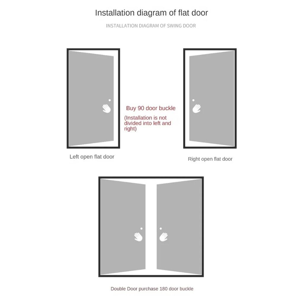 90°/180° Metal Door Buckle No Punching Flipping Door Lock Plug Baby Safety Lock  Warehouse Doors