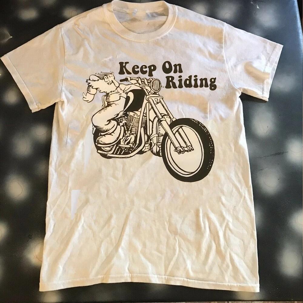 Keep on Truckin KEEP ON RIDING retro T Shirt Size S-5XL Cotton Men HH482 Unisex T-Shirt XXXL