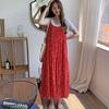 New ArrivalS Open Run Women S buSTier T ShirT dreSS Flower paTTern Long SeT