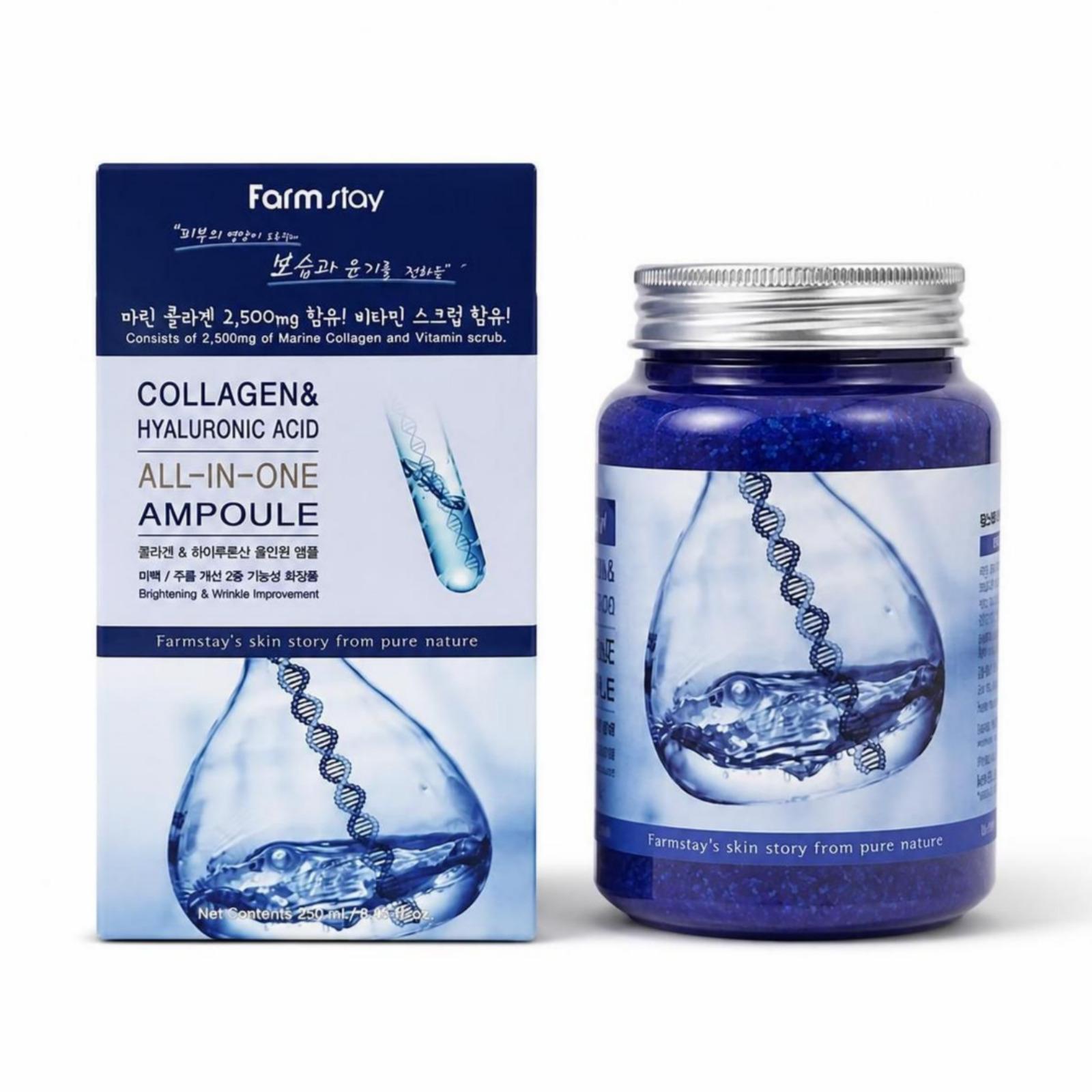 FarmStay Collagen & Hyaluronic Acid All-In-One Ampoule 250ml 1 Piece