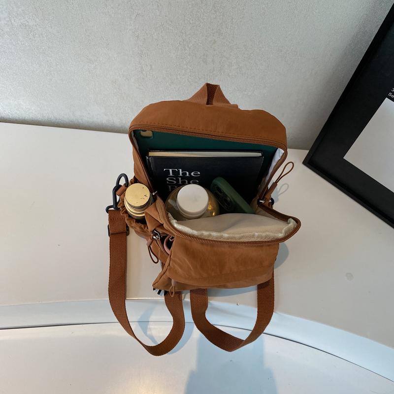 Simple Solid Unisex Small Backpack Versatile Large Capacity Backpack able Women's Chest Bag