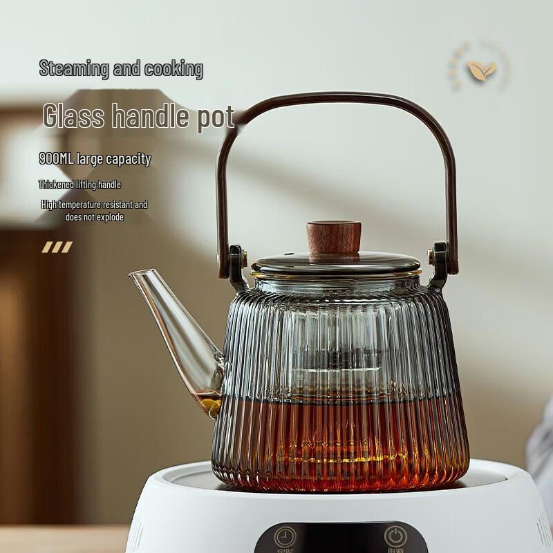 YIHUTEA Elegant Handmade Glass Teapot Kettle