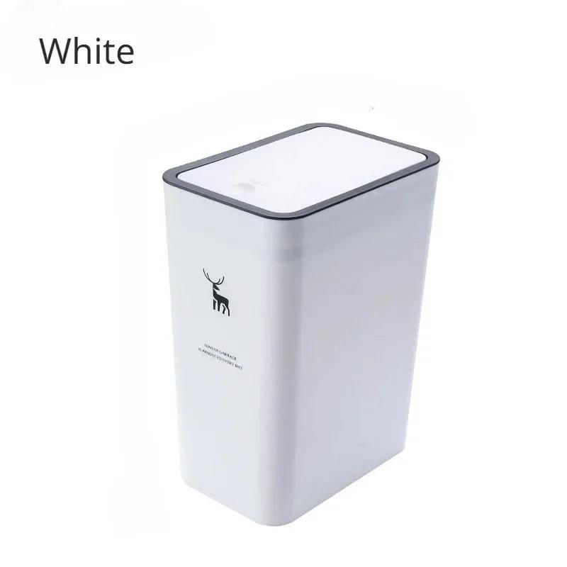 10L 15L Nordic Toilette Mülleimer Haushalt mit Deckel Küche Klassifizierung Presstyp Badezimmer Wohnzimmer Rechteckiger Mülleimer