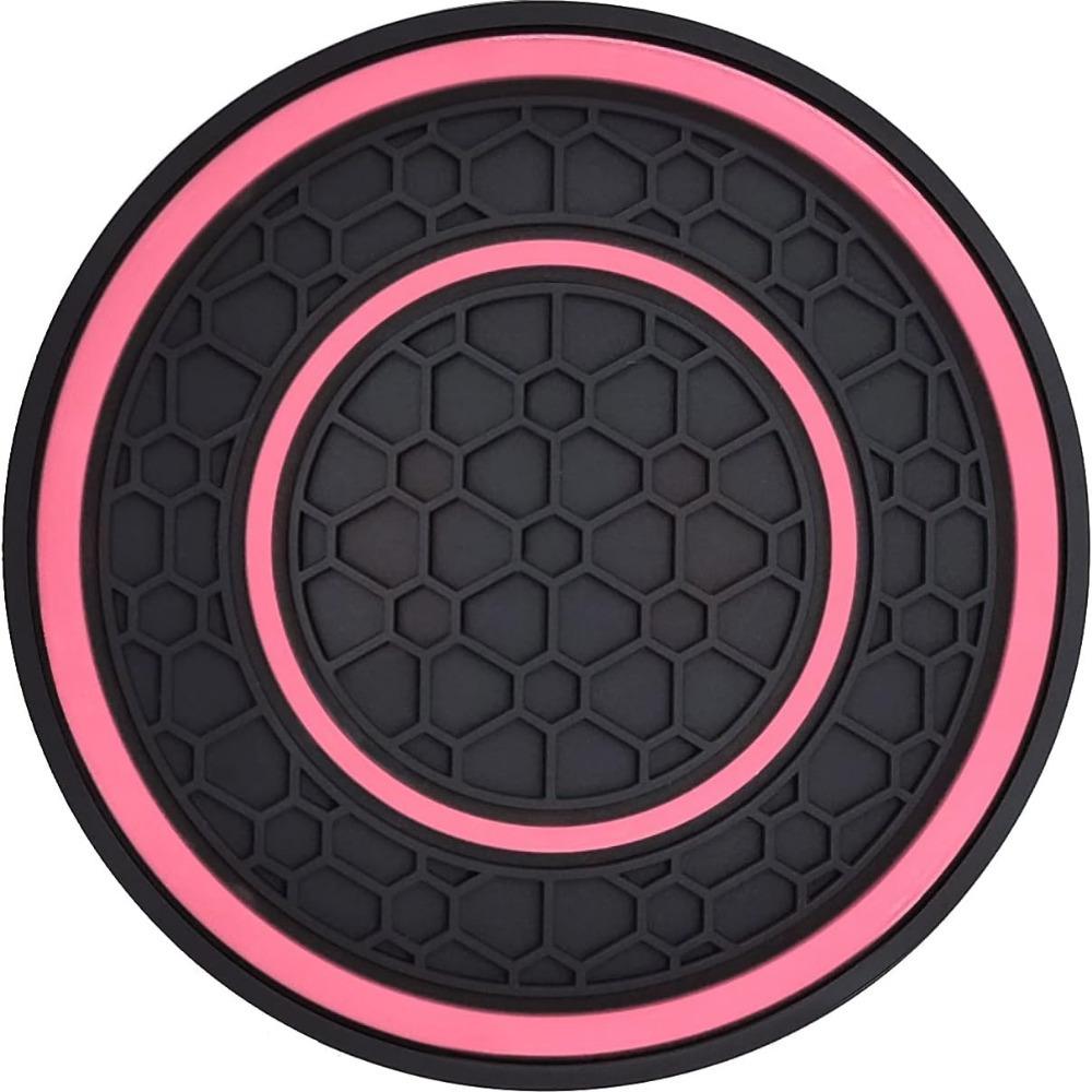 2Pcs/set Universal Car Center Control Coaster, Non-slip And Dust-proof Mat Coaster, High Quality Rubber Coaster