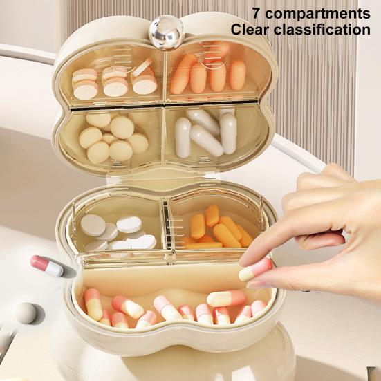 

Yousheng Pill Box Портативный компактный футляр для лекарств без запаха Пыленепроницаемый органайзер для ювелирных изделий Отделение для хранения таблеток Ювелирные изделия Мелкие предметы