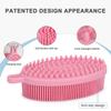 ROBZY Body Exfoliating Scrub Shower Brush, 2-sided Silicone Bristles for Wet & Dry Brushing, Gentle Massage and Fine Cleansing, Care for All Skin
