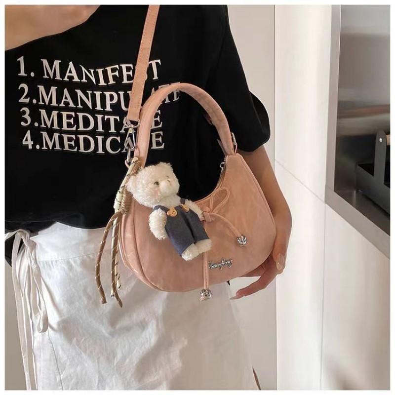 

Niche Design Western-style Handbag Women s Fashionable All-matching Commuting Cross-body Bag Small Carry 17x6.5x21 single package розовый