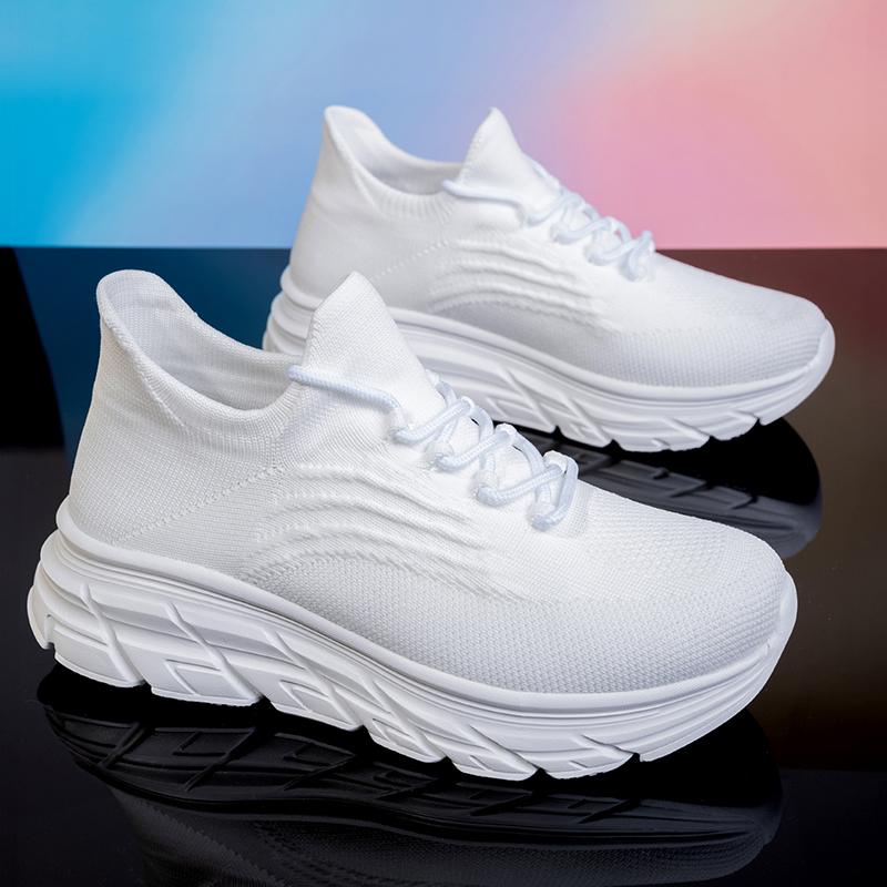 Men's Gray Running Shoes - Breathable Mesh Lace Cushioned Flat Boots Lightweight Sports Training Shoes Casual Style Design Shoes