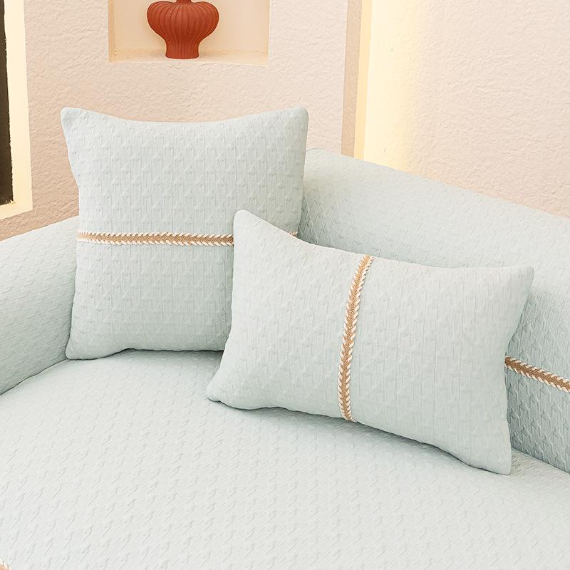 Light French Cream Wind One-Piece Sofa Cushion Universal In All Seasons 202 New Cover Cloth Towel Non-Slip Seat Cushion