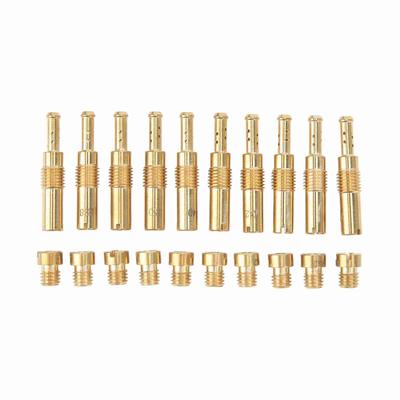 20 Pcs Carburetor Main Jets Set Metal Slow Pilot Jets Carburetor Accessory Replacement for Keihin