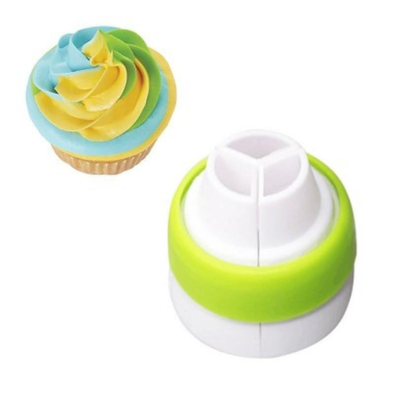 

Russian Icing Pipe Nozzle Tips Cream Pastry Bag Three-color Converter Cake Decoration Tool Set Pastry Tools Baking Accessories розовый
