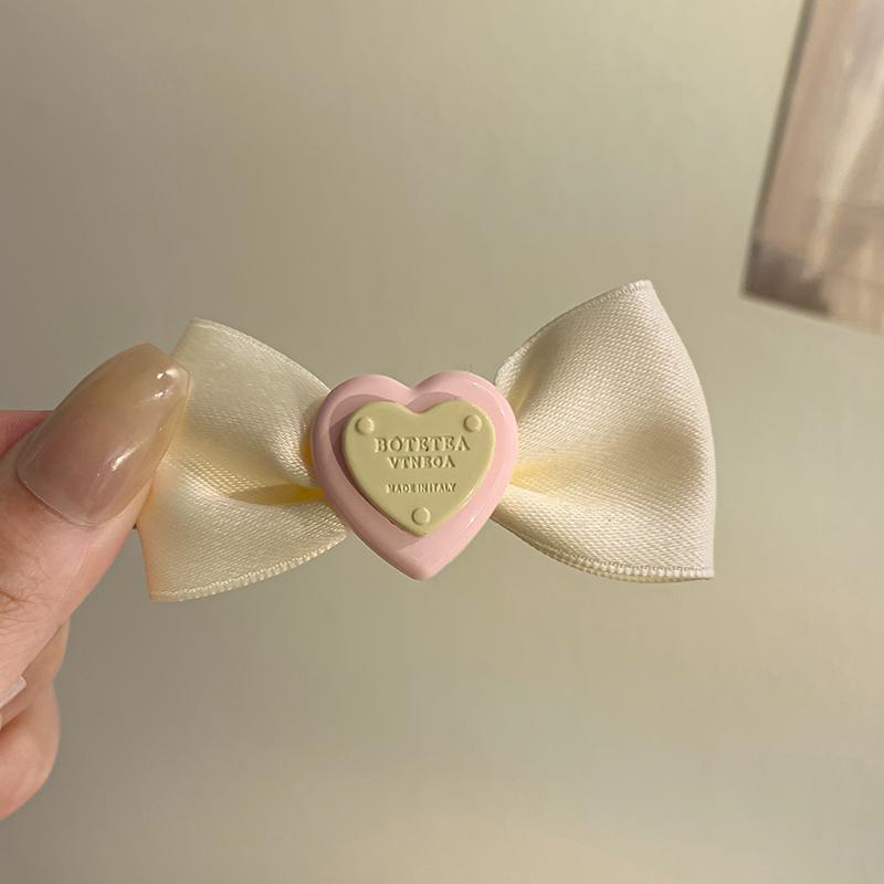 Love Bowknot Hairpin Women Ribbon Linen Barrette Hair Clip Fashion Temperament Bow Hairpin Kids Girls Hair Accessories