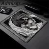 Retro English Black and White Girl Gaming Mouse Pad XL Natural Rubber Anti Slip Bottom Mousepad Small Size Product Desk Mats
