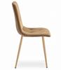 LIBRA Chair - Brown Velvet / Wood Color Legs X 4