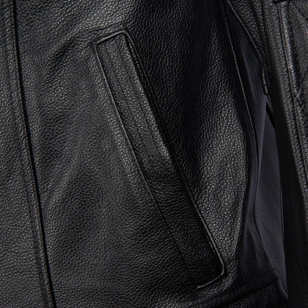 Black Motorcycle Jackets Genuine Cowhide Leather Coats Men Leather Jacket Riding Biker Jackets For Men Clothing Winter