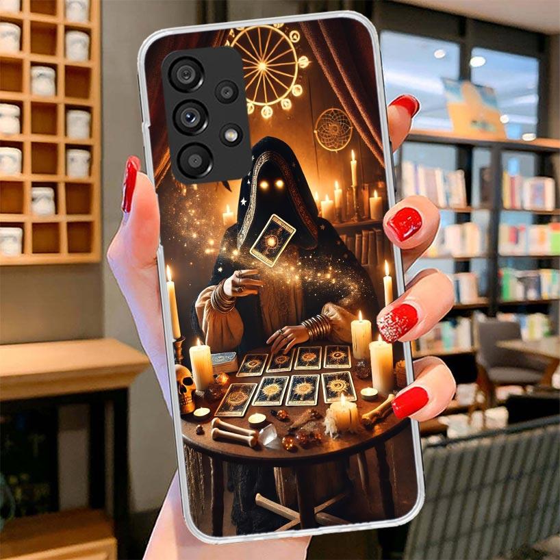 

Witch Tarot Card Phone Case For Samsung Galaxy A12 A22 A32 A52 A72 A02S Phone Case Note 20 Ultra 10 S10 Plus A51 A71 A50S A20S A Samsung A52S 5G