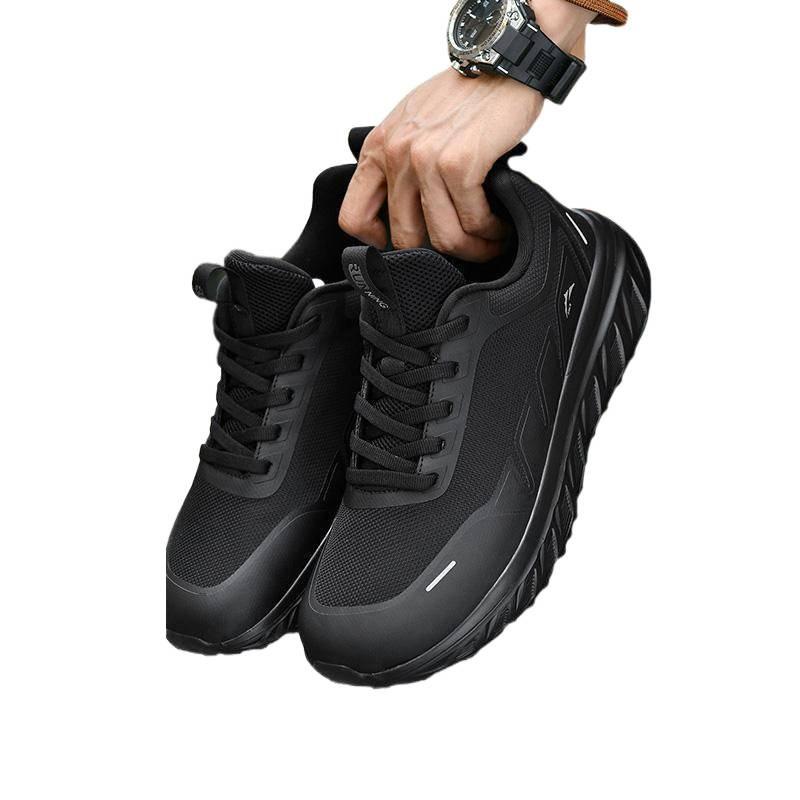 Wide Last Wide Head Mesh Spring And Autumn Sports Shoes Breathable Fly-Woven Running Sports Shoes Men'S Soft-Soled Travel Shoes