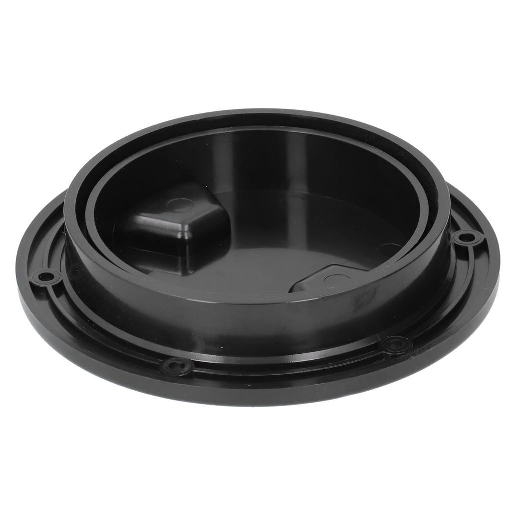 4inch Boat Deck Plate ABS Round Anti‑UV Inspection Hatch Cover Marine Accessory Black Boat Accessory 4in Deck Plate Hatch Cover