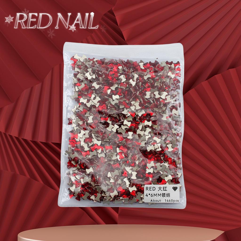 Pachet întreg de Crăciun de Anul Nou, mic, mare, roșu, fund plat, formă specială, diamant, artă pentru unghii, ornament pentru unghii, diamant roșu în formă specială