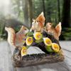 Garden Resin Squirrel Statue with LED Lights Waterproof Outdoor,[Energy Class A+]