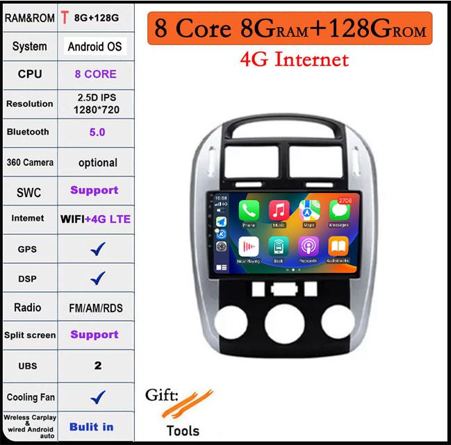 9 Lnch Android 14 For KIA Cerato 1 LD 2017-2020 Touch Screen Car Automotive Multimedia 4G+WIFI DSP Bluetooth Stereo Auto Rideo