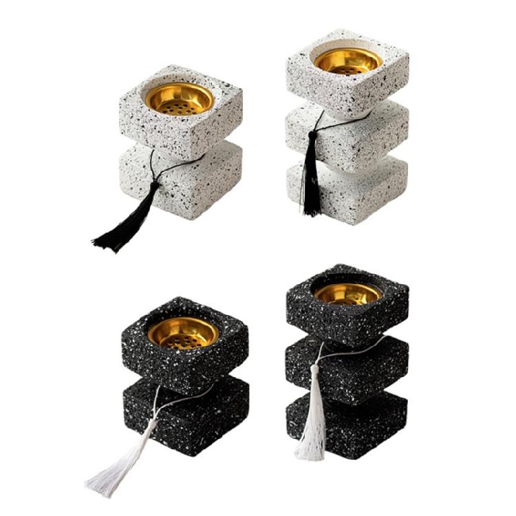 Square Layer Tassels Resins Incenses Burners Holder Stand Vintages Decoration for Study Room Bedroom Home