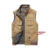 Men'S Casual Vest Wearing Cotton Vest On Both Sides, Double-Sided Multi-Pocket Horse Clip Men'S Spring