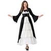 Medieval Renaissance Costume Dress Women Cosplay Party Halloween Outfit In Black Green Red Pink