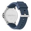 Calvin Klein Quarz Uhr Silikonarmband 42mm Blaues Zifferblatt 30M Wasserdicht Herrenuhren 25200470