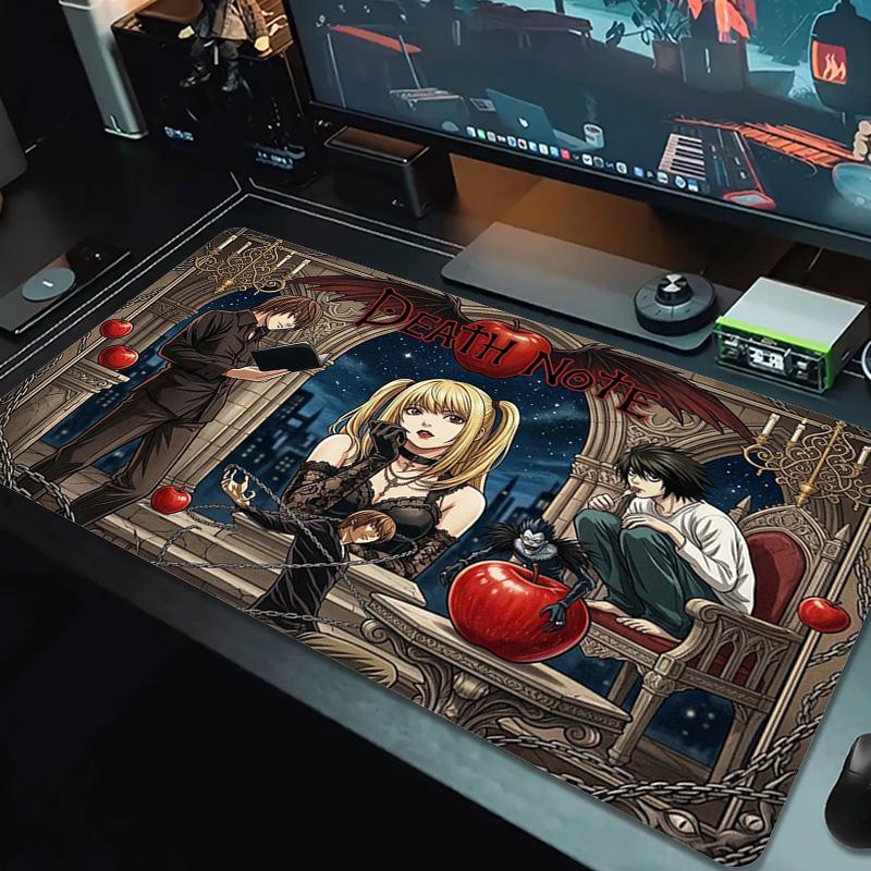 Anime DEATH NOTE Color Mouse Pad Large Gaming Table Cushion Non-slip Laptop Tablet Big Mousepad XXL Mat Mini PC Playmat With Lock Edge