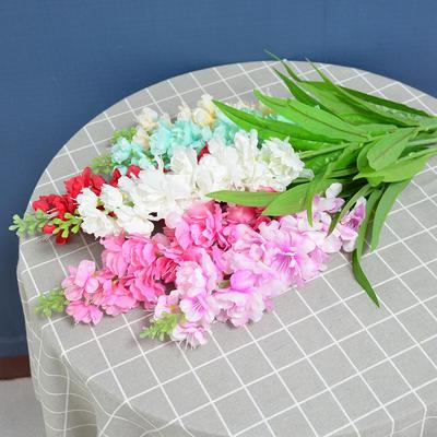 Single Stem Silk Delphinium Hyacinth for Wedding, Hotel, Ceiling, or Window Decoration