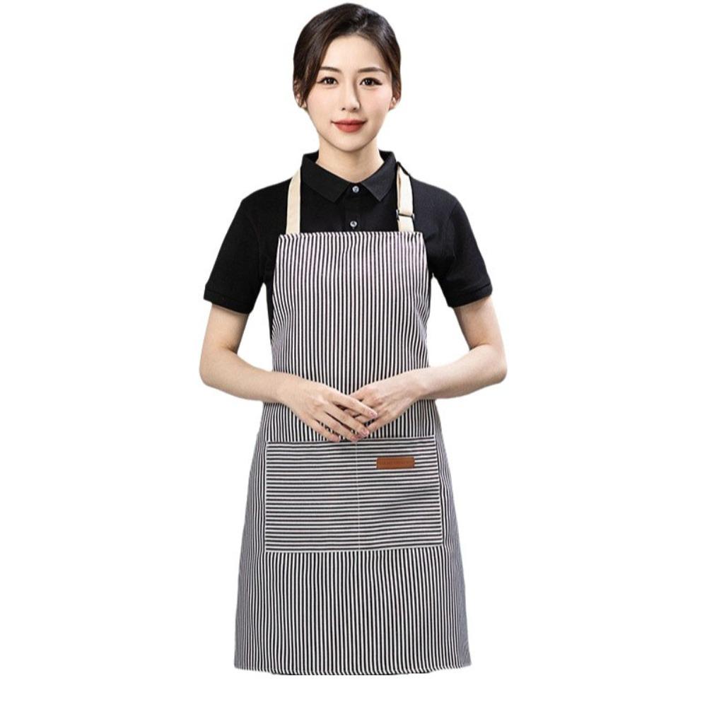 with 2 Pockets Striped Apron Adjustable Kitchen Apron Practical Cooking Apron Food Preparation