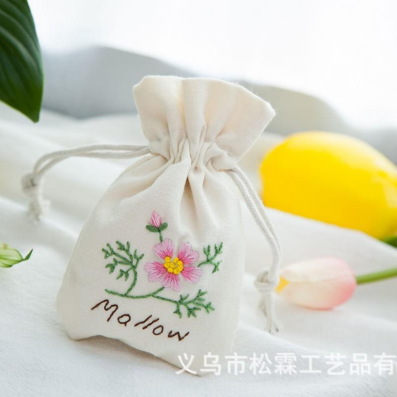 Bundle Bag Aromatherapy Bag, Handmade Diy Embroidery Material Bag, Cotton Canvas Needs To Be Embroidered And Sewn.