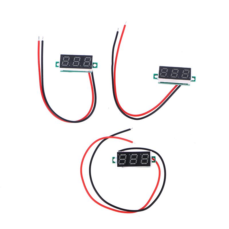 DC5-30V Voltage Meter 0.28 Inch LED Digital Voltmeter Auto Car Mobile Power Voltage Tester Detector Red Green Blue Yellow