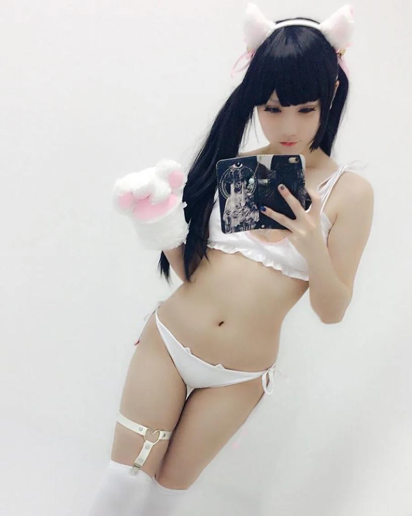 Anime Cartoon Cute Lolita Cat Girls Uniform Bra Brief Nad Neck Ring Set Cosplay Kawaii Women Sexy Lingerie Exotic Underwear