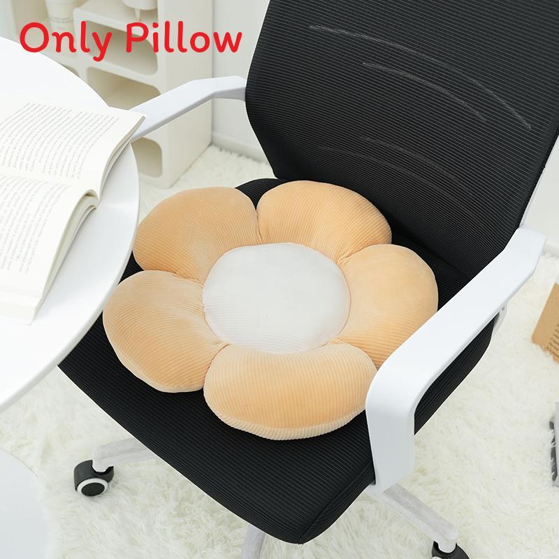 Modern Minimalist Flower Pattern Plush Cushion For Living Room Decor And Bedside Comfort