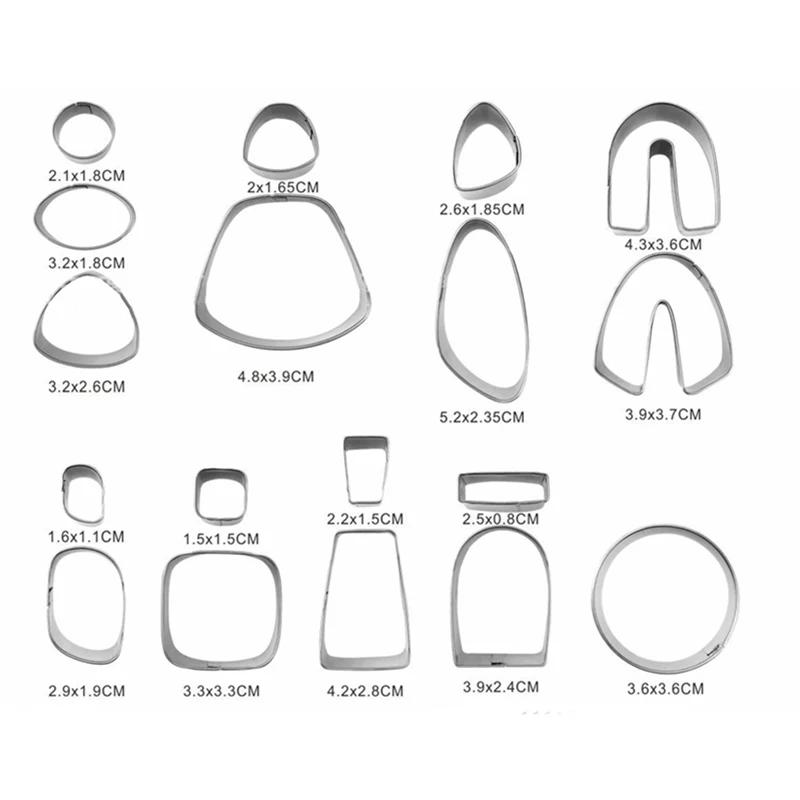 Clay Tools Set Polymer Clay Earring Making Kit Stainless Steel Cutter Mold Handmade Pottery Ceramic Craft Jewelry Diy Supplies